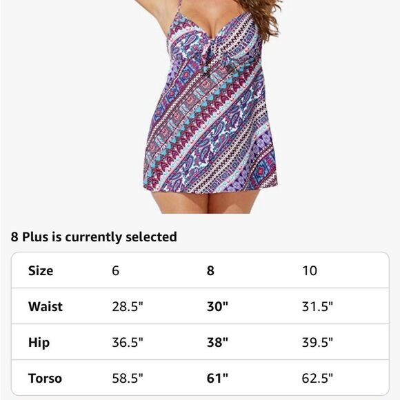 NWT Swimsuits For All Swimdress(size 8 C/D) - Picture 12 of 13